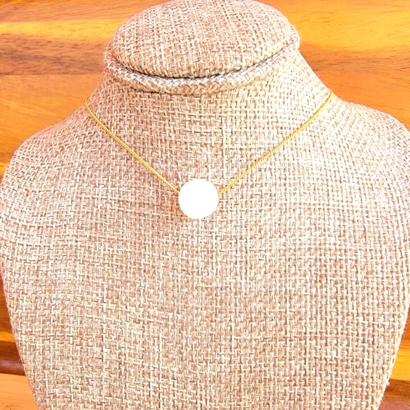 ROSE PINK QUARTZ Necklace Minimalist Crystal Gemstone FLOATING - Picture 1 of 7